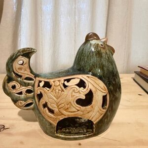 Ceramic Rooster TeaLight Candleholder